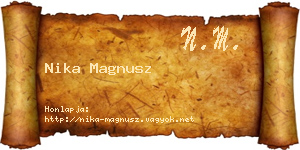 Nika Magnusz névjegykártya